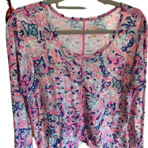 Lilly Pulitzer Luxletic T Shirt Multi la Playa Long Sleeve